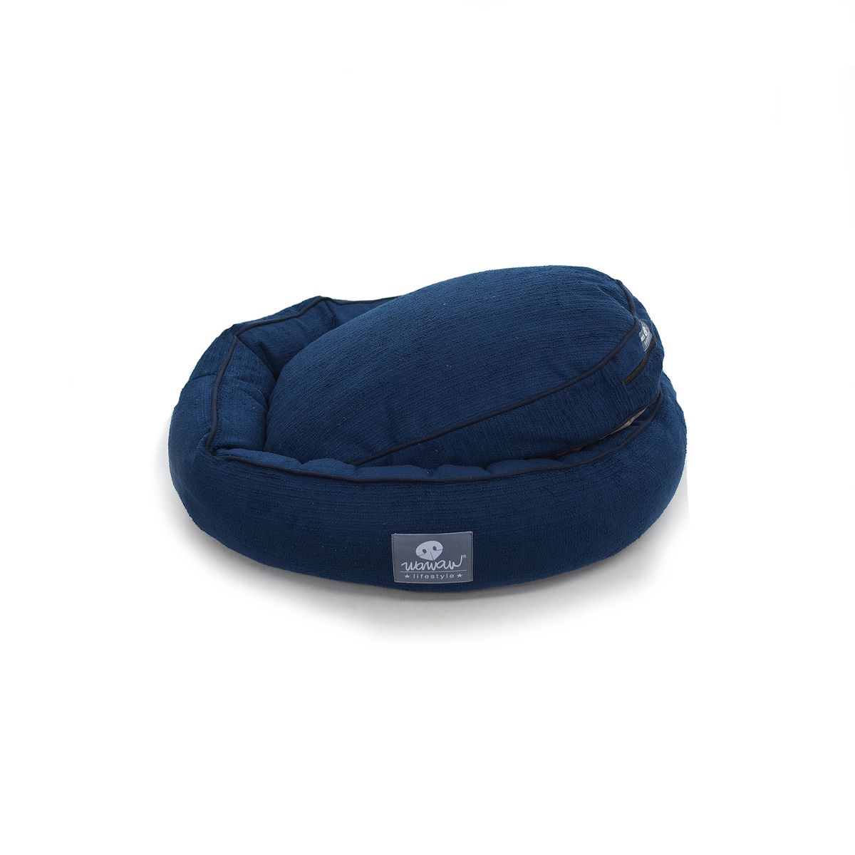 WAWAW - Cama ovalada S bony azul navy 55x75cms