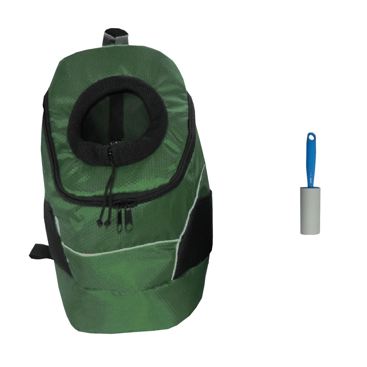 HALLY PET - Morral Cargador Ventana Grande + Quitamotas Verde