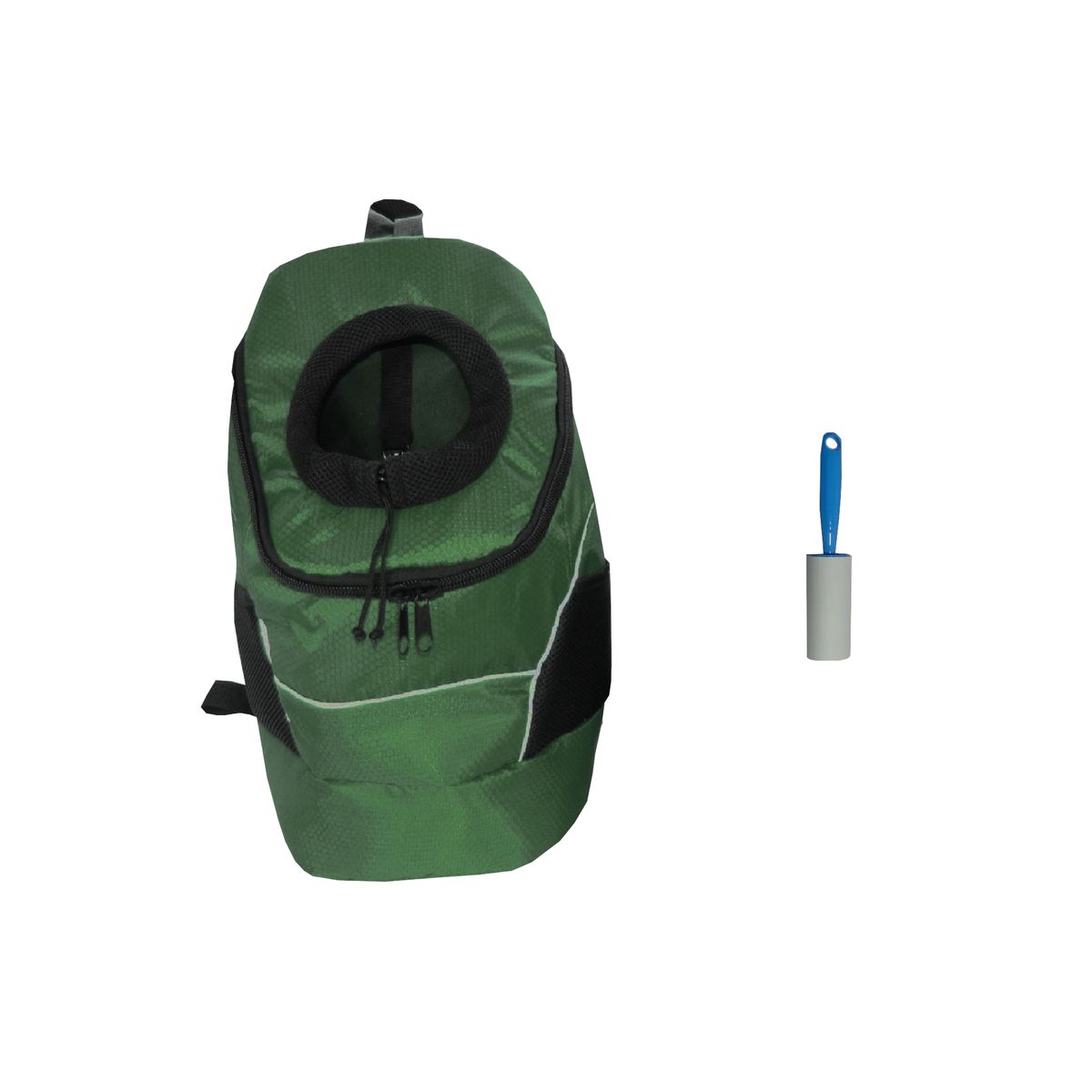 HALLY PET - Morral Cargador Ventana Grande + Quitamotas Verde