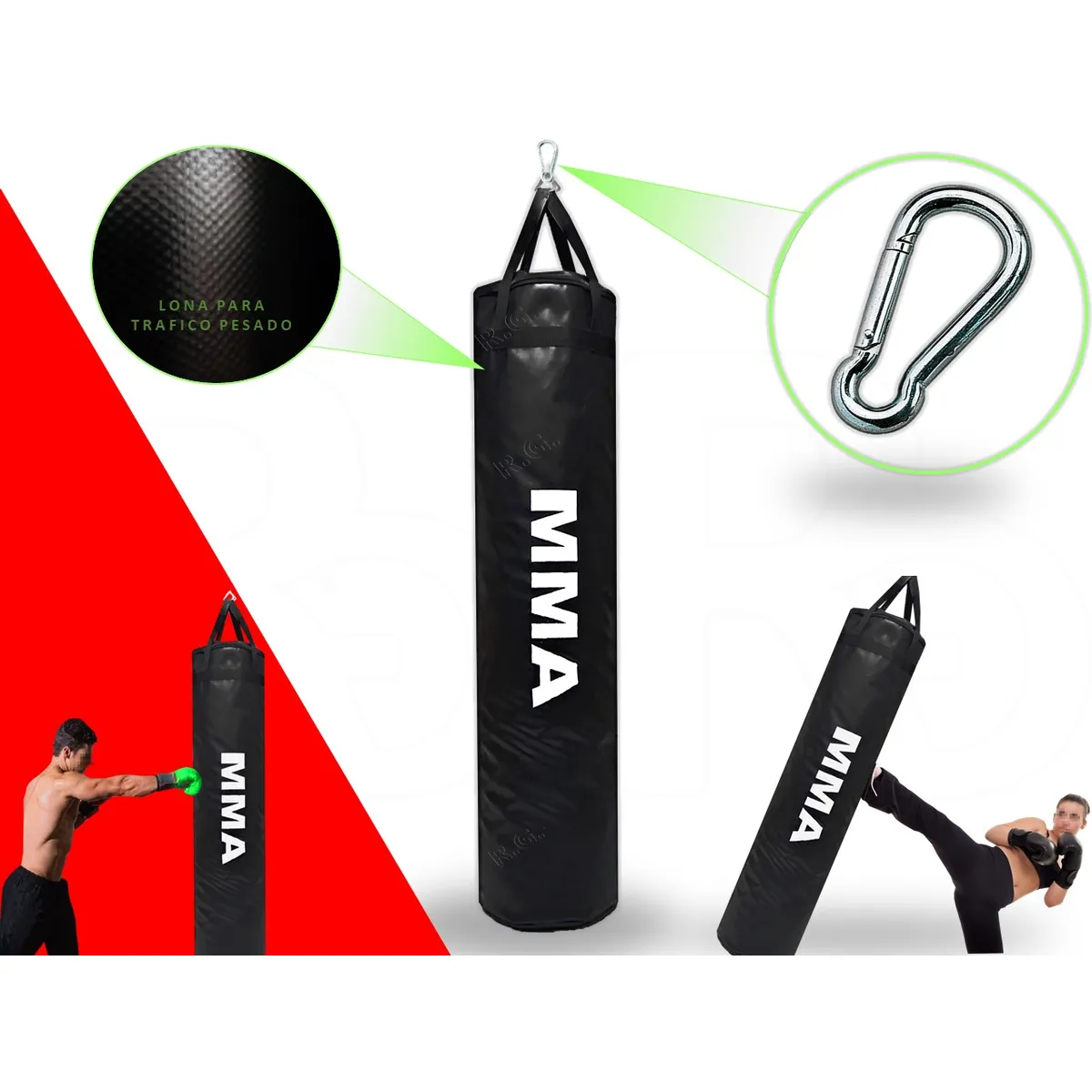 LAVEF - Saco de Boxeo 150 cm Profesional para Casa o Gimnasio - Sin Relleno
