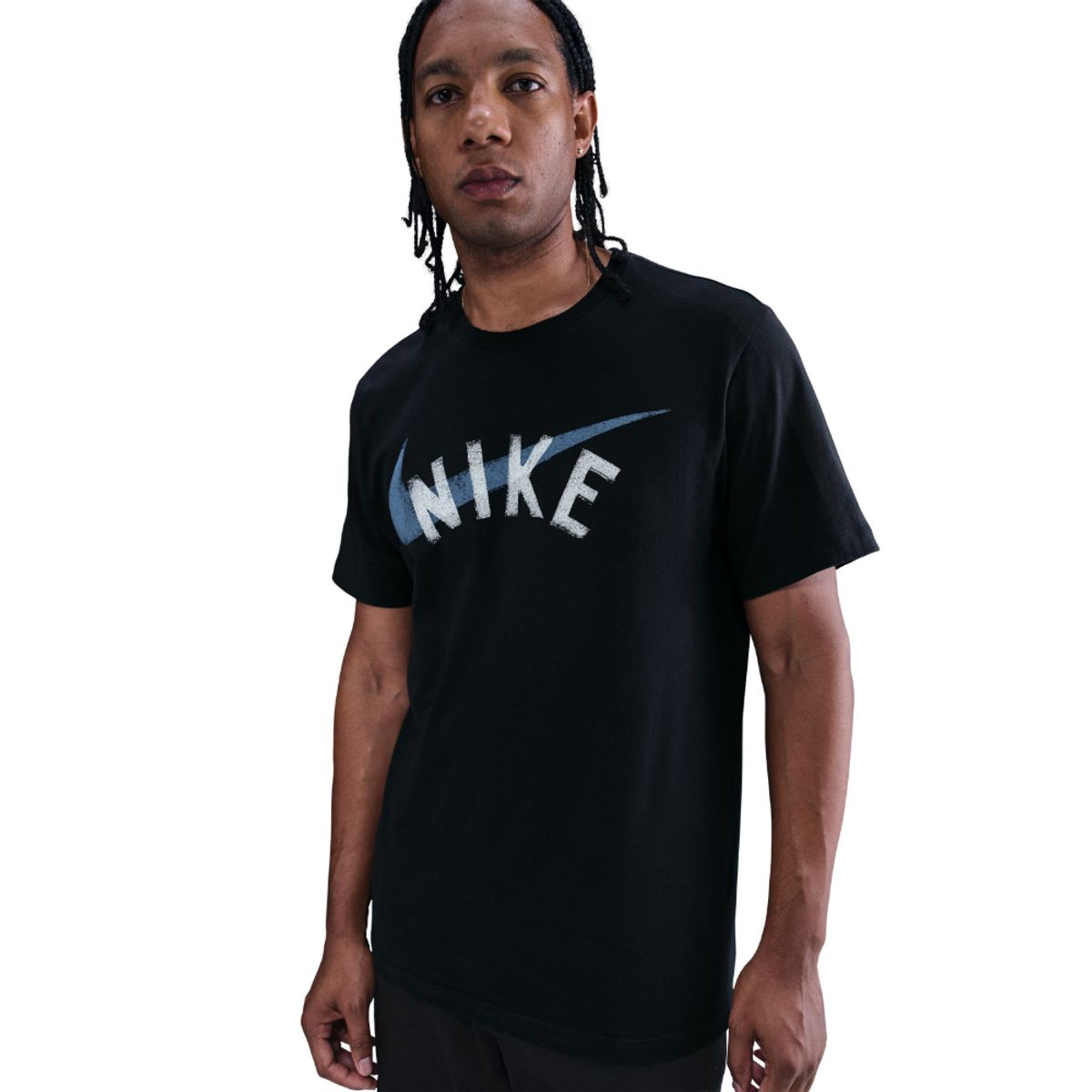 NIKE - Camiseta Nike M Nsw Tee Swoosh Fs Hombre-Negro