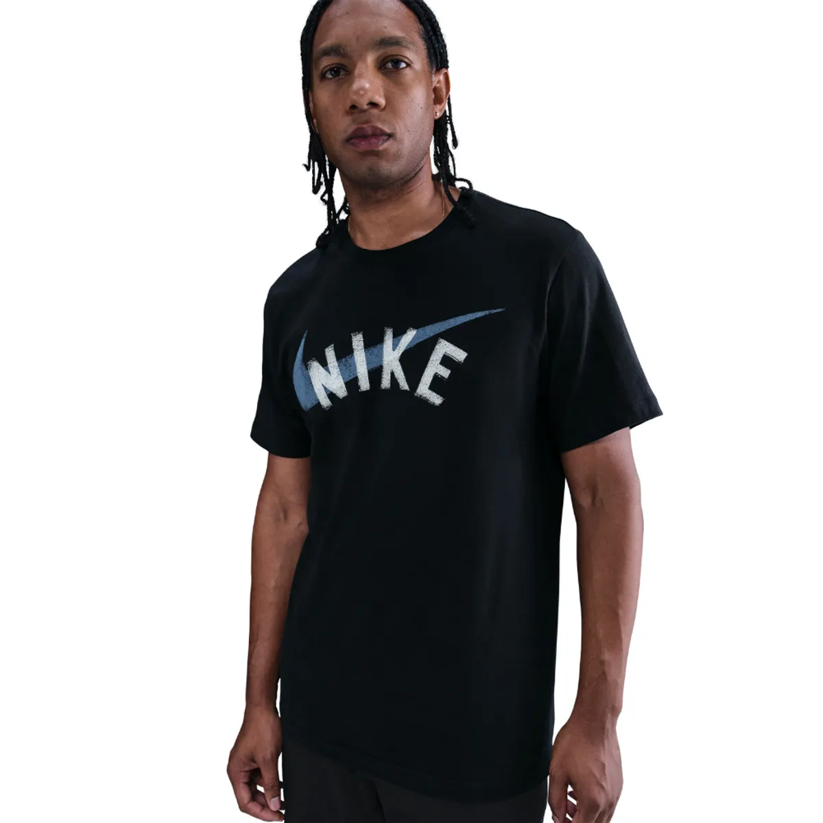 NIKE - Camiseta Nike M Nsw Tee Swoosh Fs Hombre-Negro