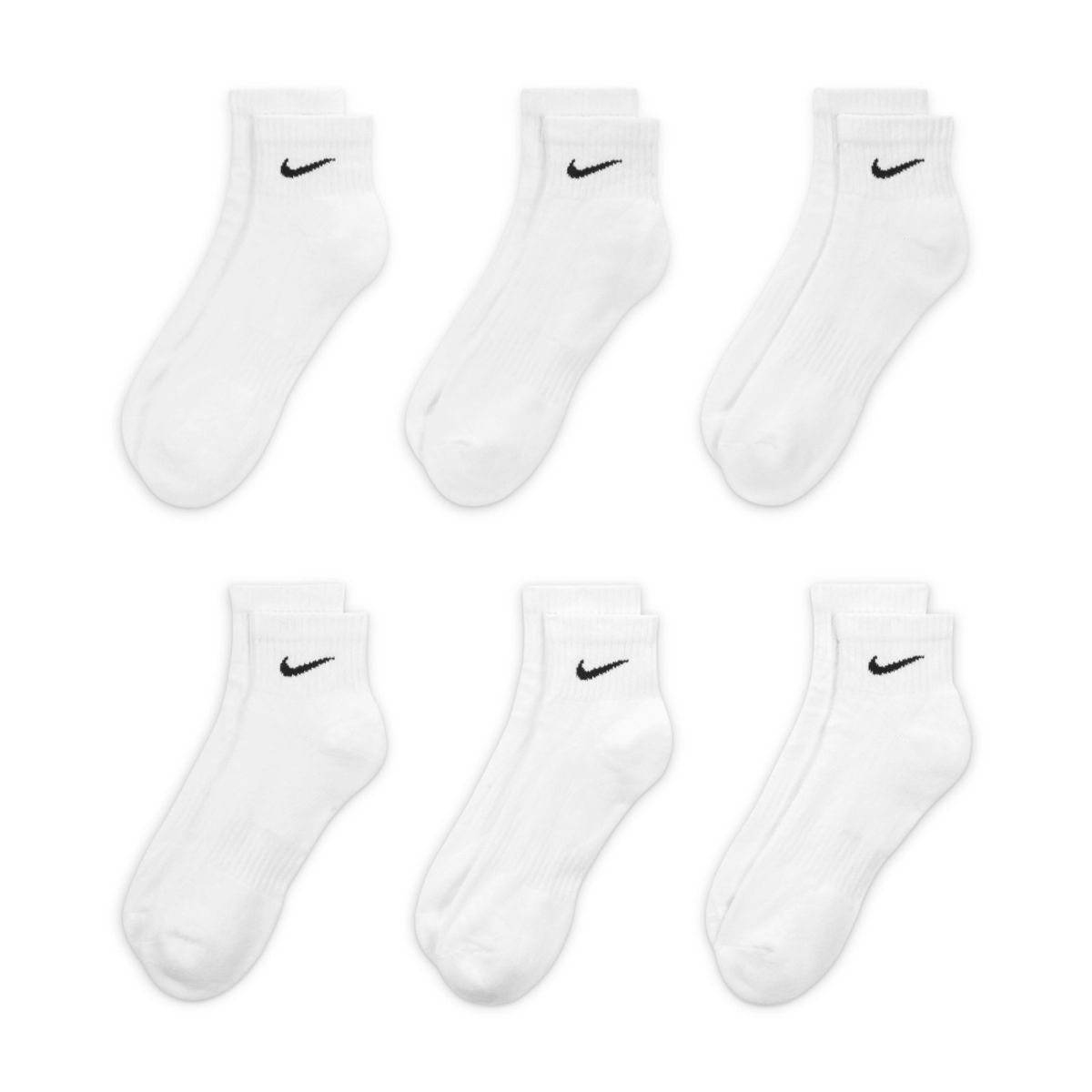 NIKE - Medias Nike Everyday Cush Ankle 6Pr Hombre-Blanco