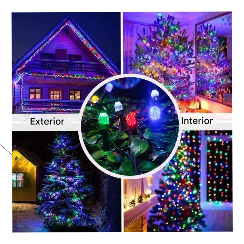 GENERICO - Guirnalda Punta Diamante De Panel Solar-lineal De 20mt Multicolor