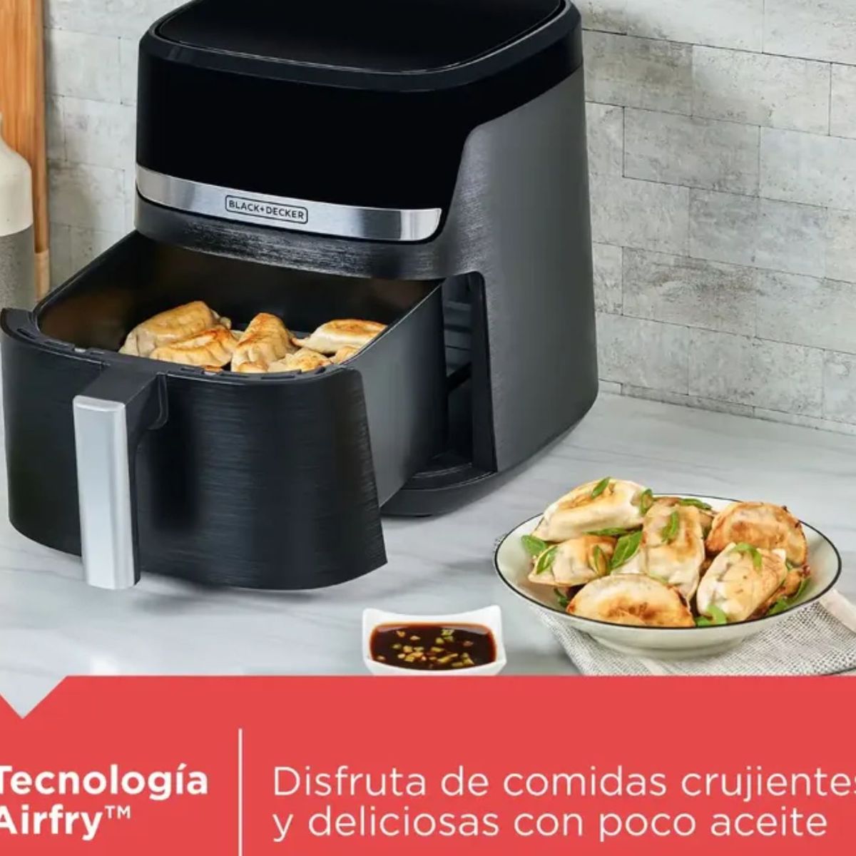 BLACK+DECKER - Freidora de Aire BLACK+DECKER 8.0 Litros Negro