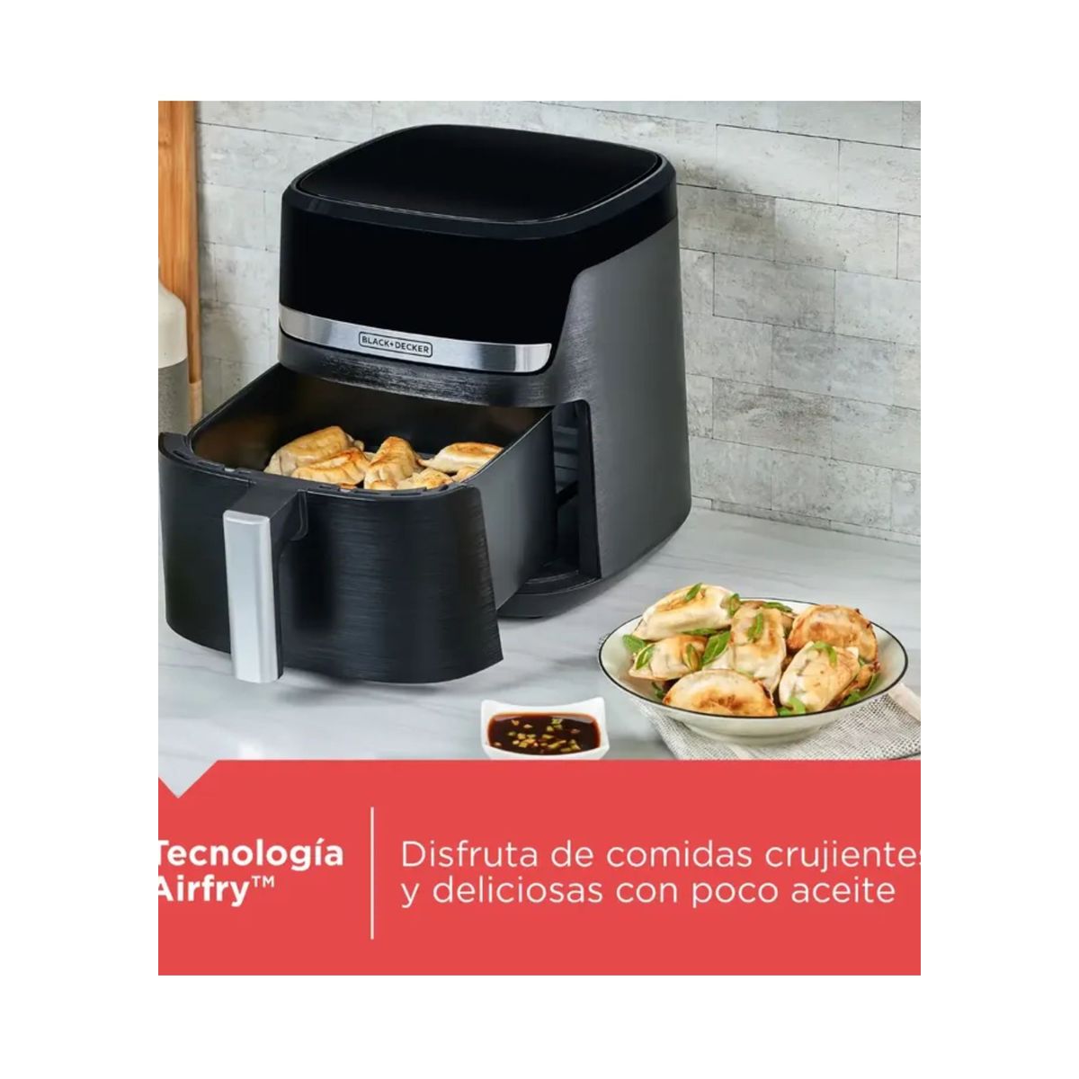 BLACK+DECKER - Freidora de Aire BLACK+DECKER 8.0 Litros Negro