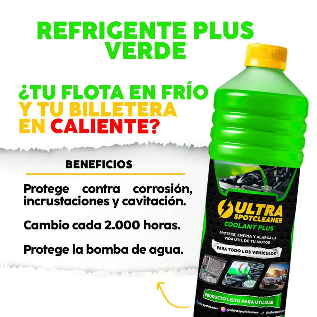 ULTRA SPOTCLEANER - Refrigerante Plus Verde Ultra SpotCleaner 4 Litros