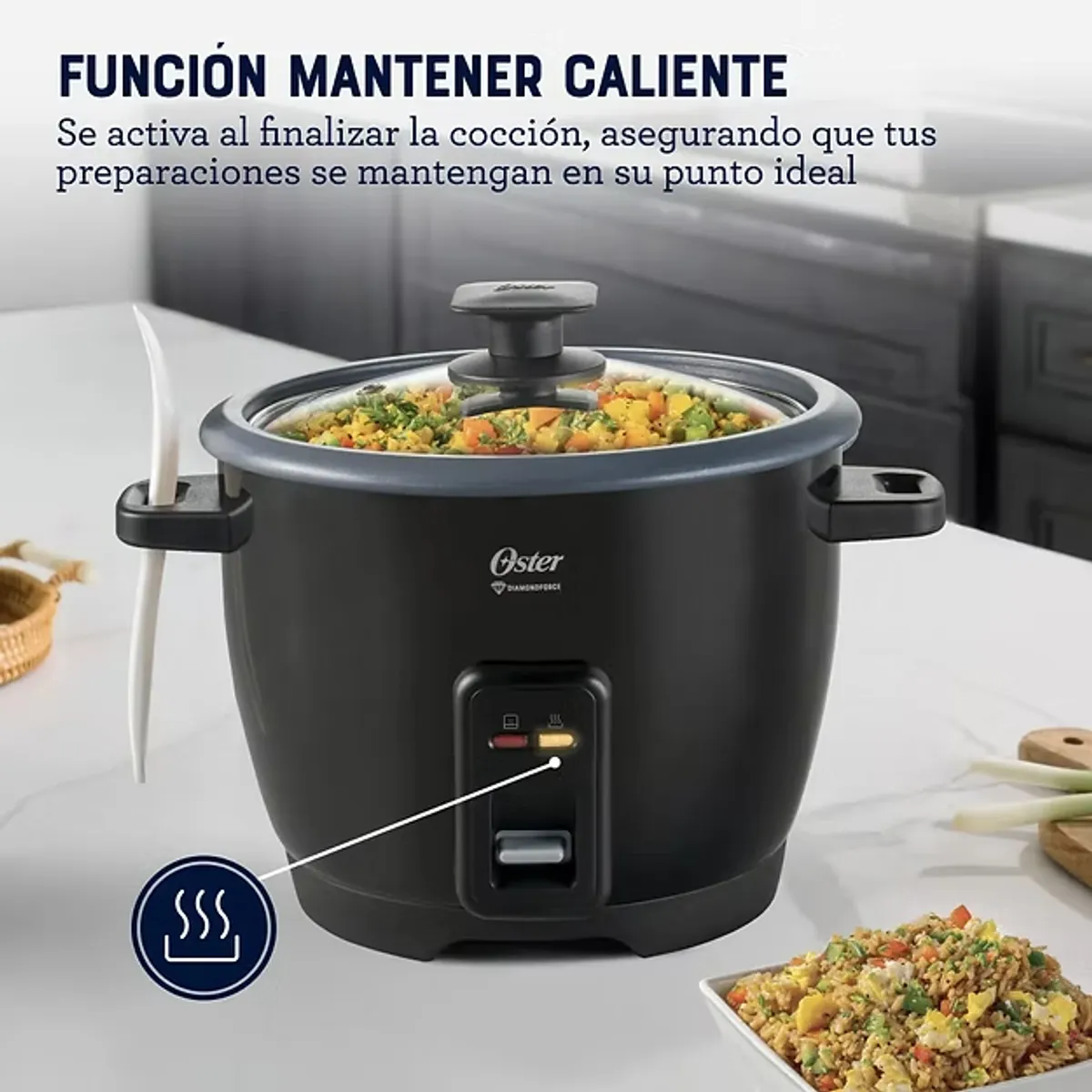 OSTER - Arrocera Oster 7 Tazas con Recubrimiento Antiadherente