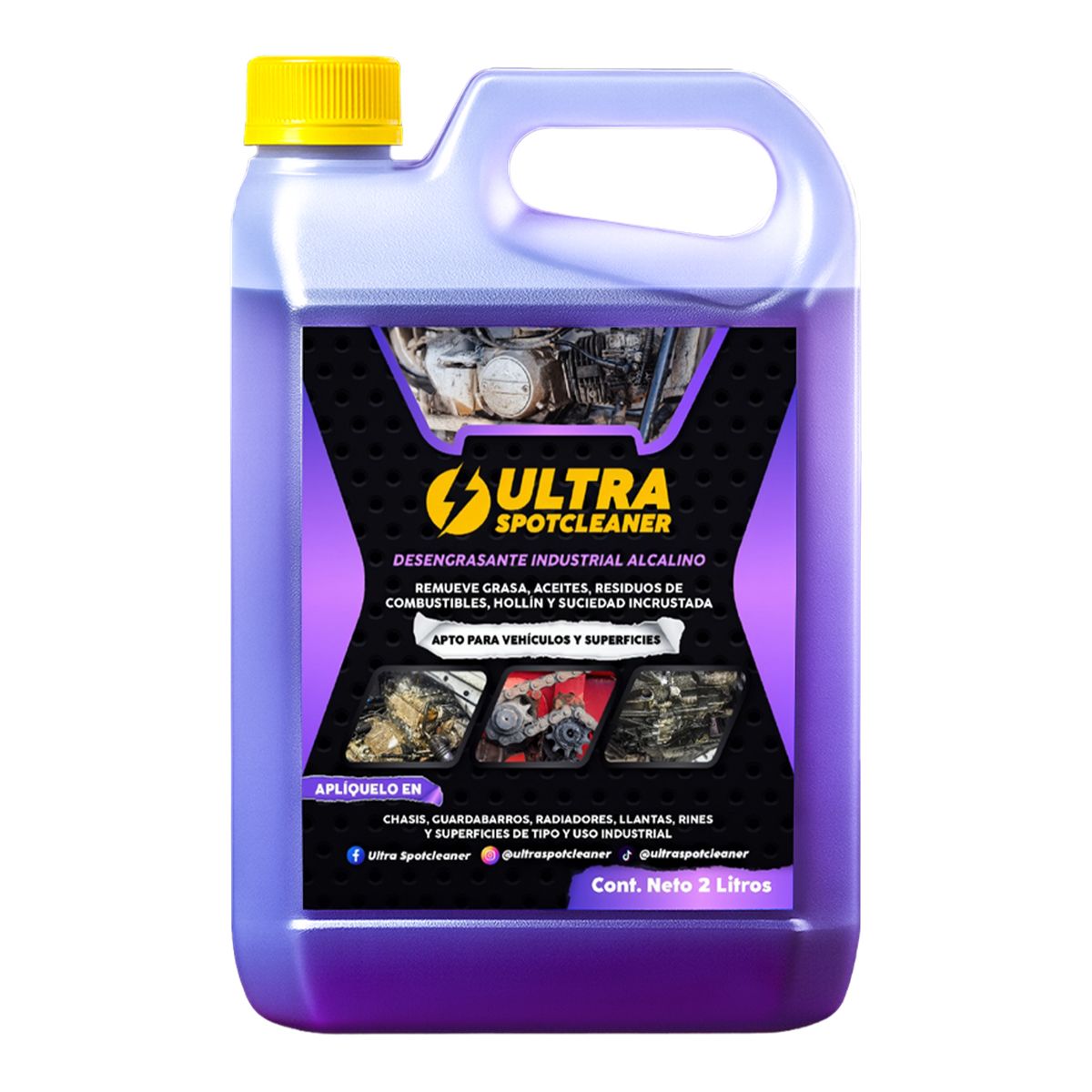 ULTRA SPOTCLEANER - Desengrasante Industrial Alcalino Ultra SpotCleaner 2 Litros