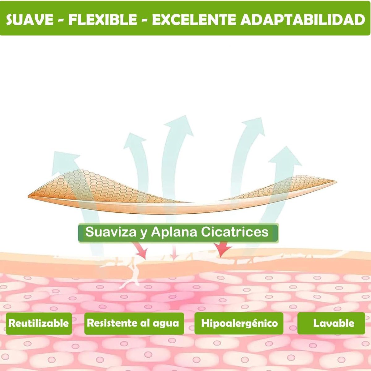 GENERICO - Láminas De Silicona Para Cicatrices