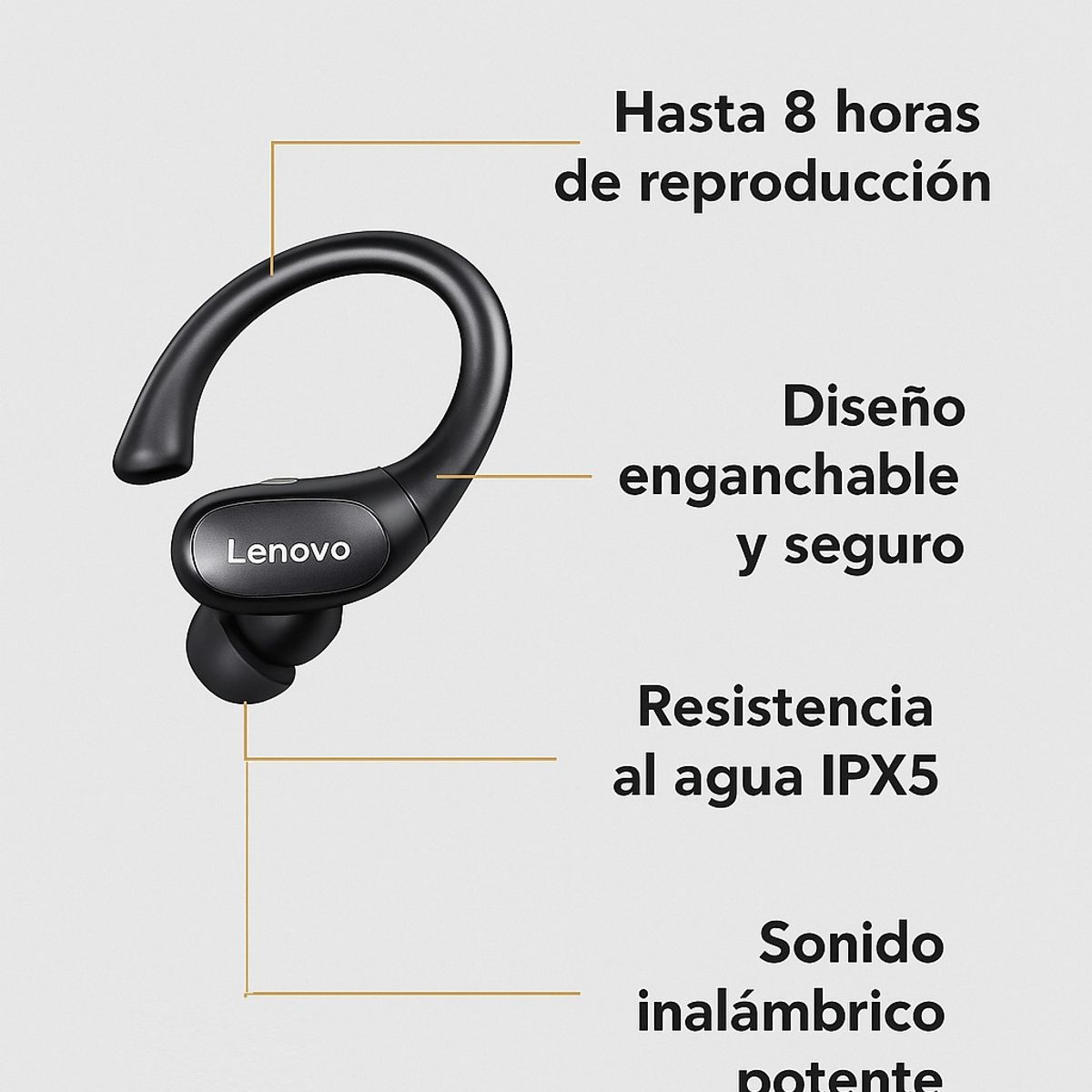 LENOVO - Audífonos Inalámbricos Lenovo EA305 Bluetooth 5.4 original