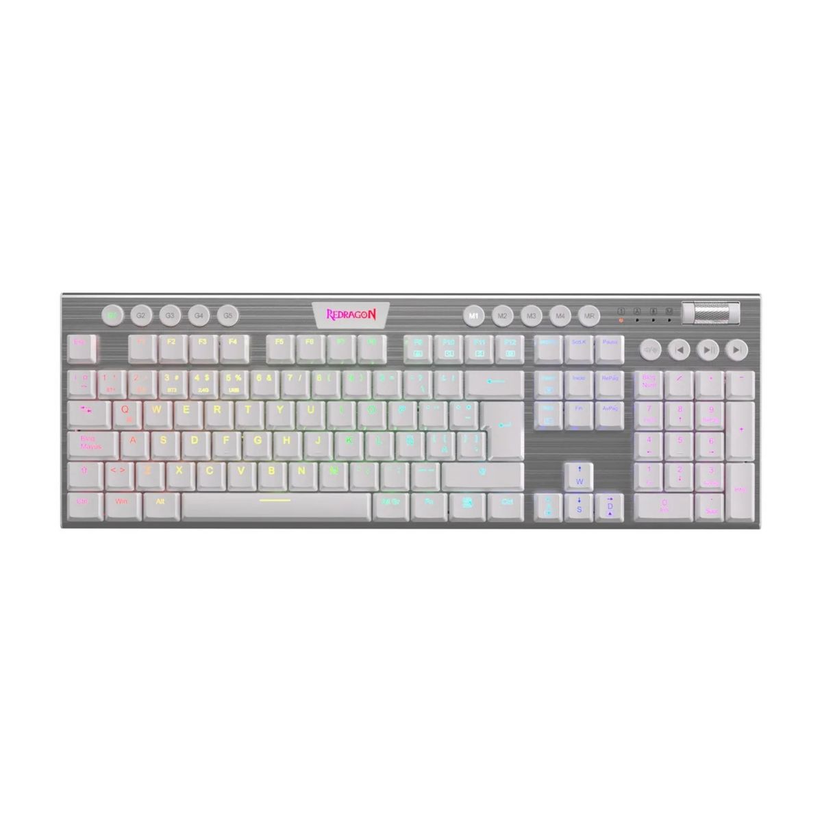REDRAGON - TECLADO REDRAGON HORUS K618W RGB-SP RED BLANCO