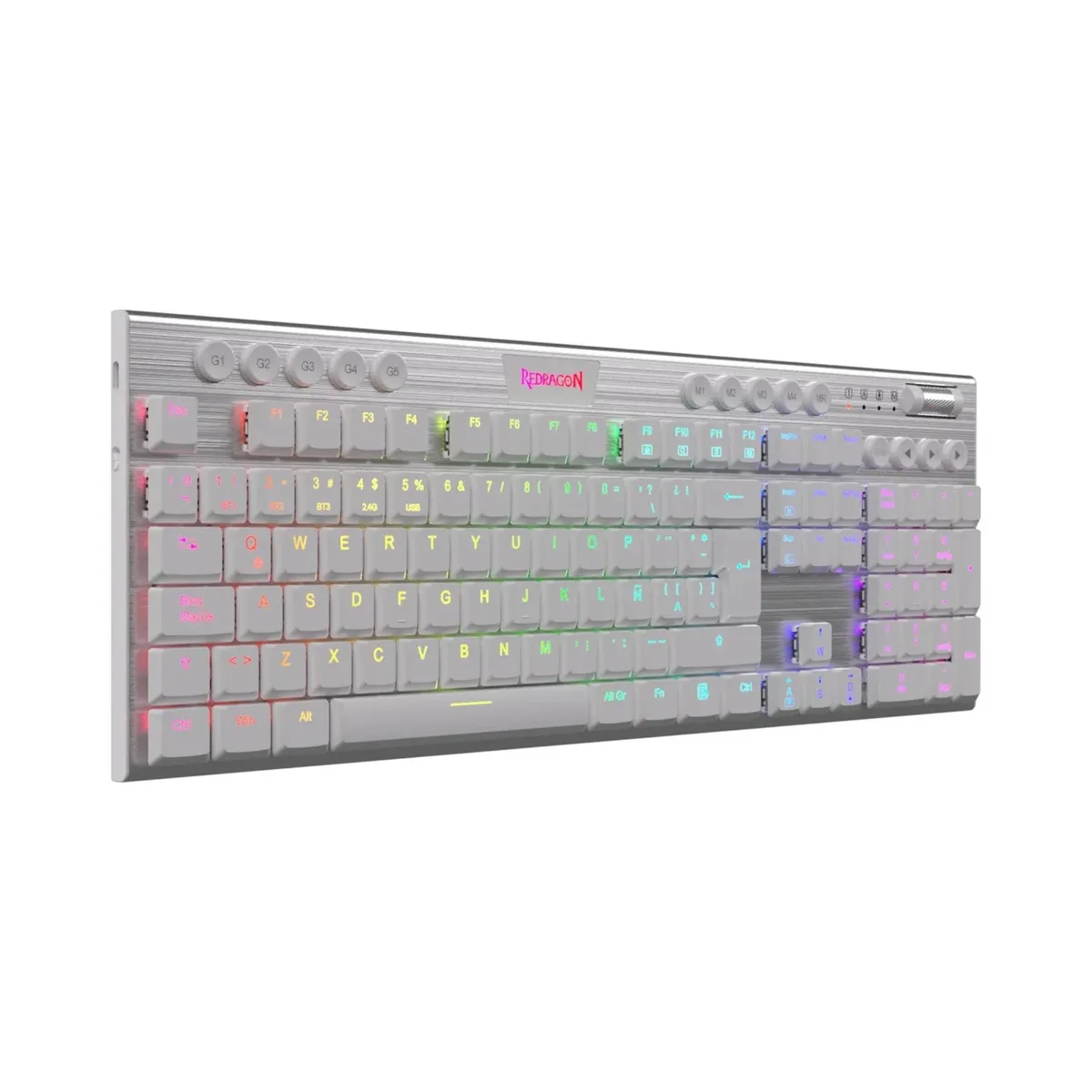 REDRAGON - TECLADO REDRAGON HORUS K618W RGB-SP RED BLANCO