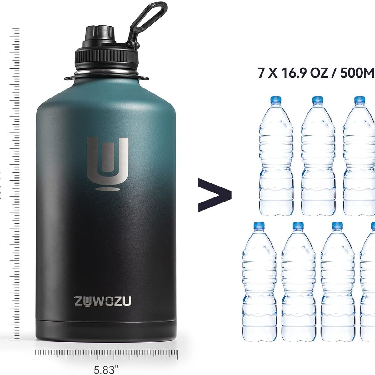 GENERAL - Botella Termica  Zuwozu 1 Galon Color Agua Marina