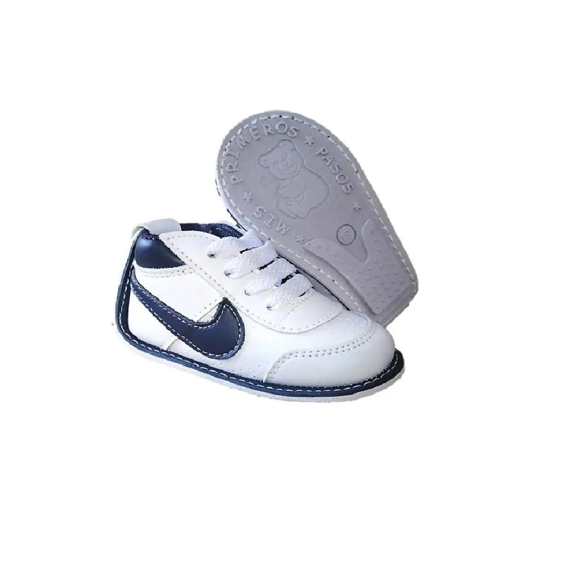MUNDO BEBE - Zapatos bebé no tuerce tenis niño blanco azul