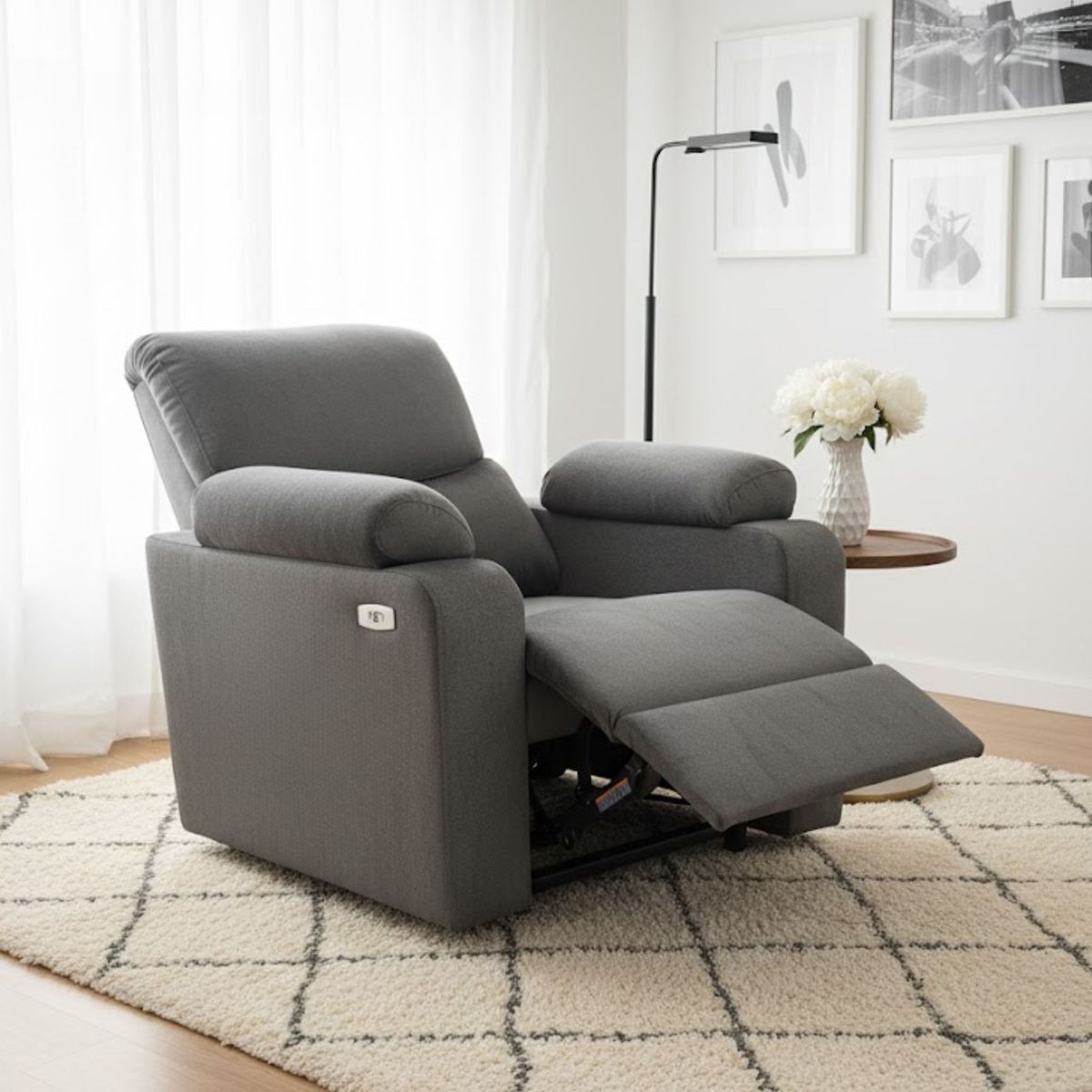 ESTILO RELAX - Silla Reclinable Con Herraje Eléctrico - Gris