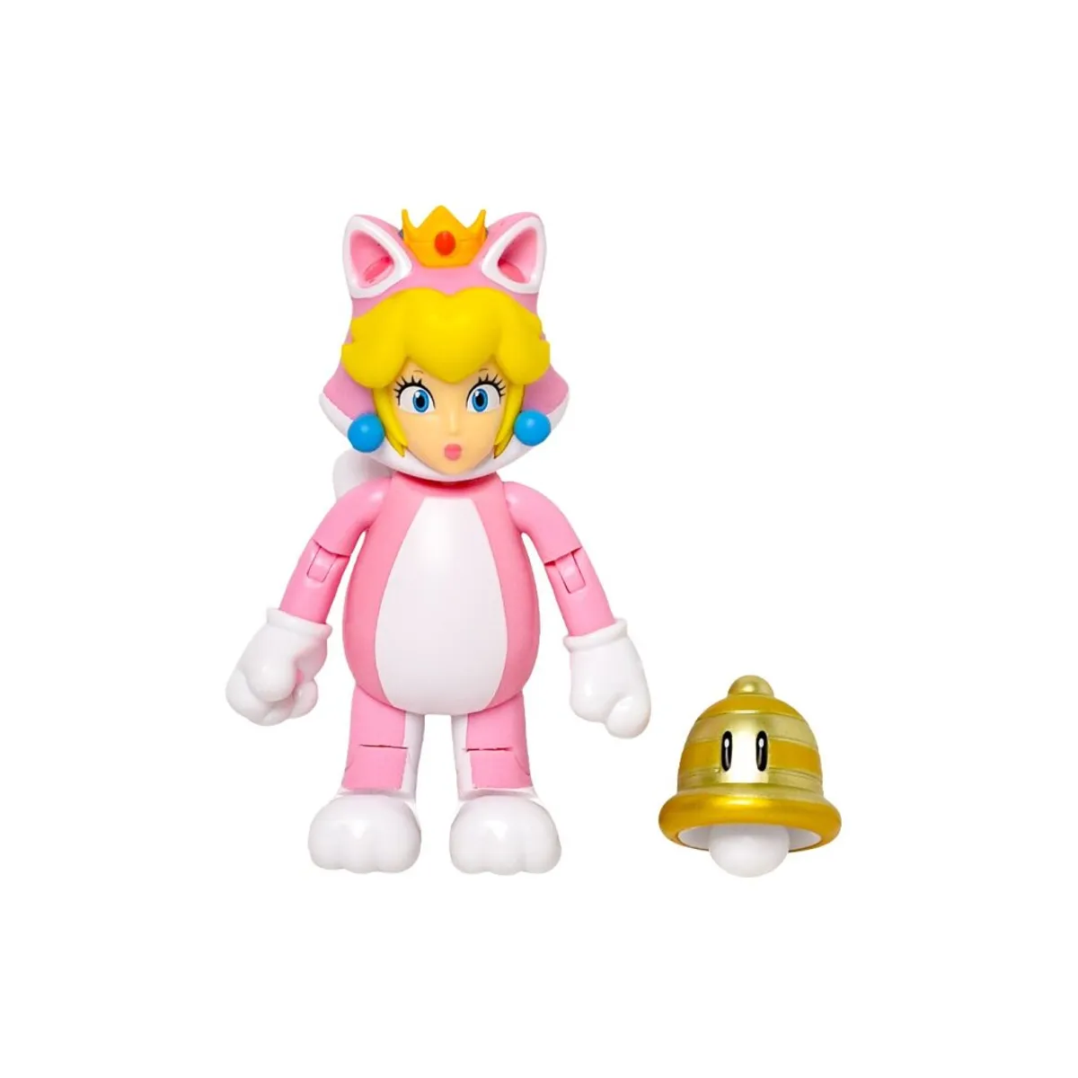 NINTENDO - Figura Coleccionable Princesa Cat Peach 4" Serie 46 Mario Bros Oficial Nintendo