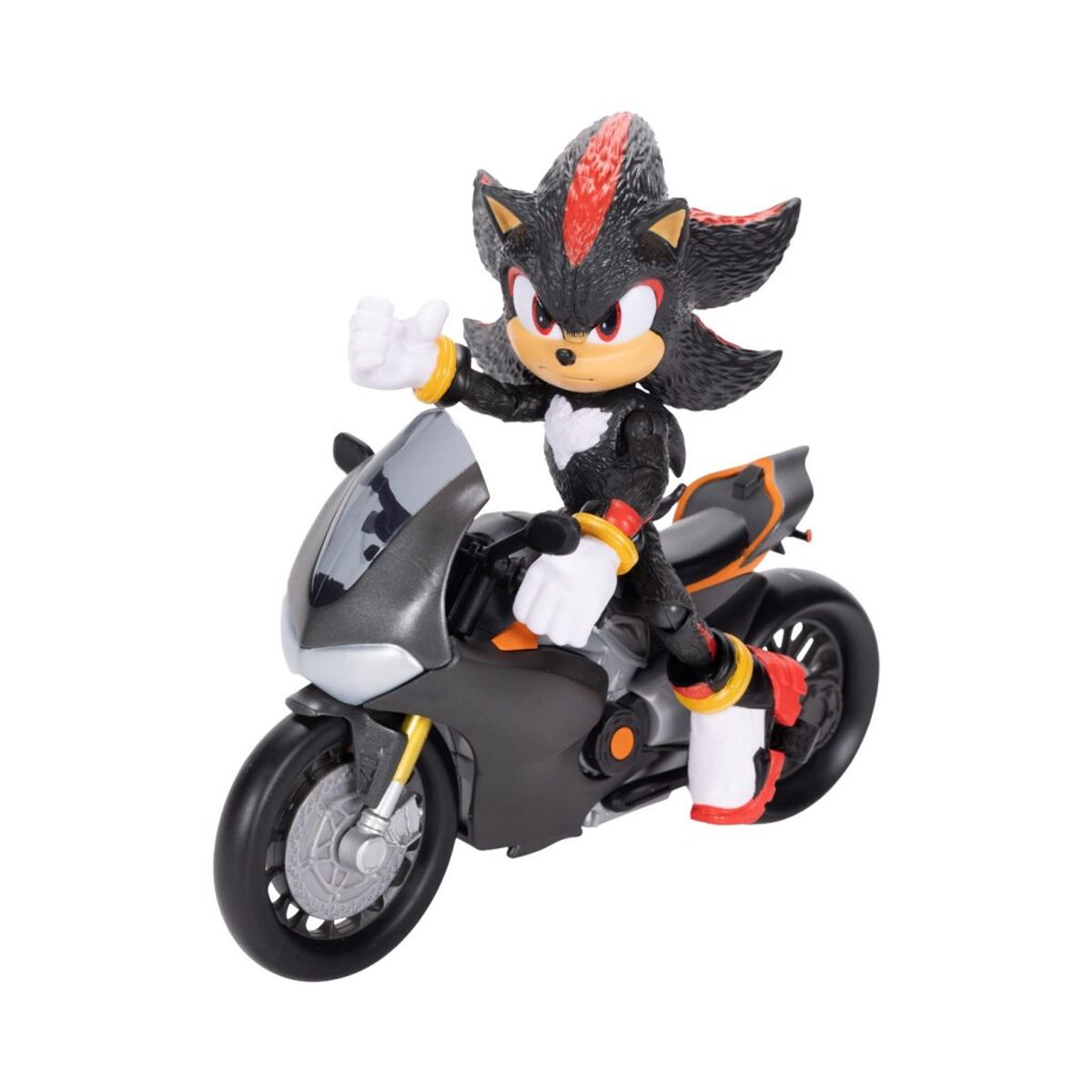 SONIC - Figura articulada Shadow en su moto Colección Sonic