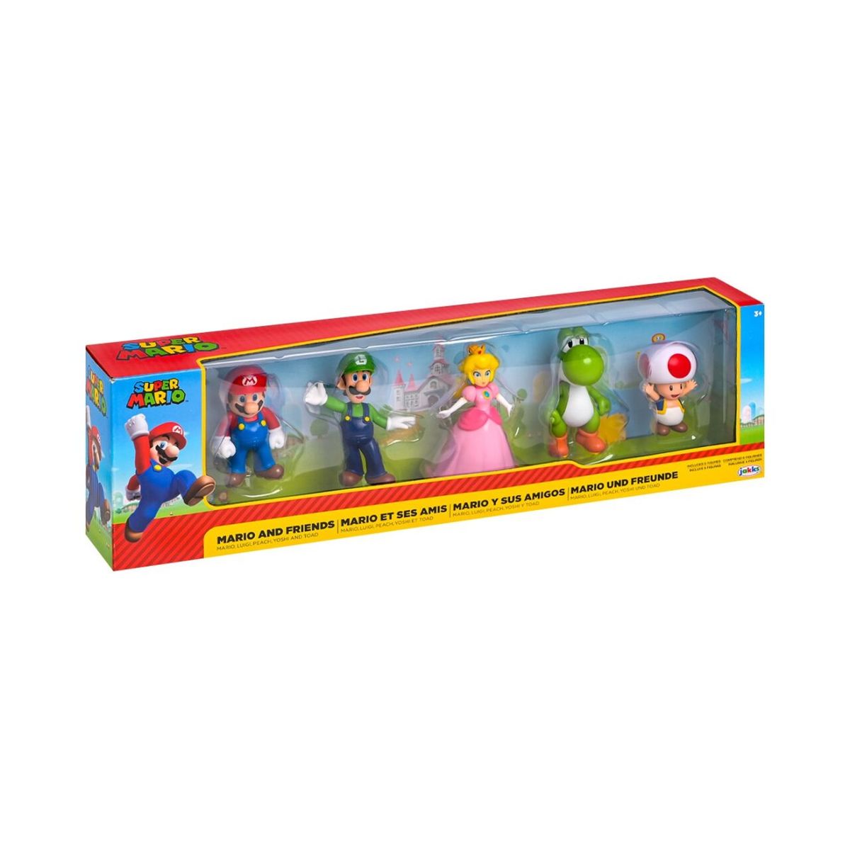NINTENDO - Figura Mario Bros 2.5'' Pack x 5 Figuras Coleccionables Mario Bros Nintendo
