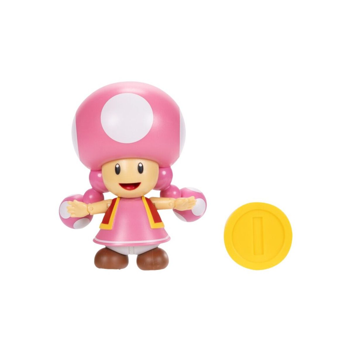 NINTENDO - Figura Coleccionable Toadette 4" Serie 43 Mario Bros Oficial Nintendo