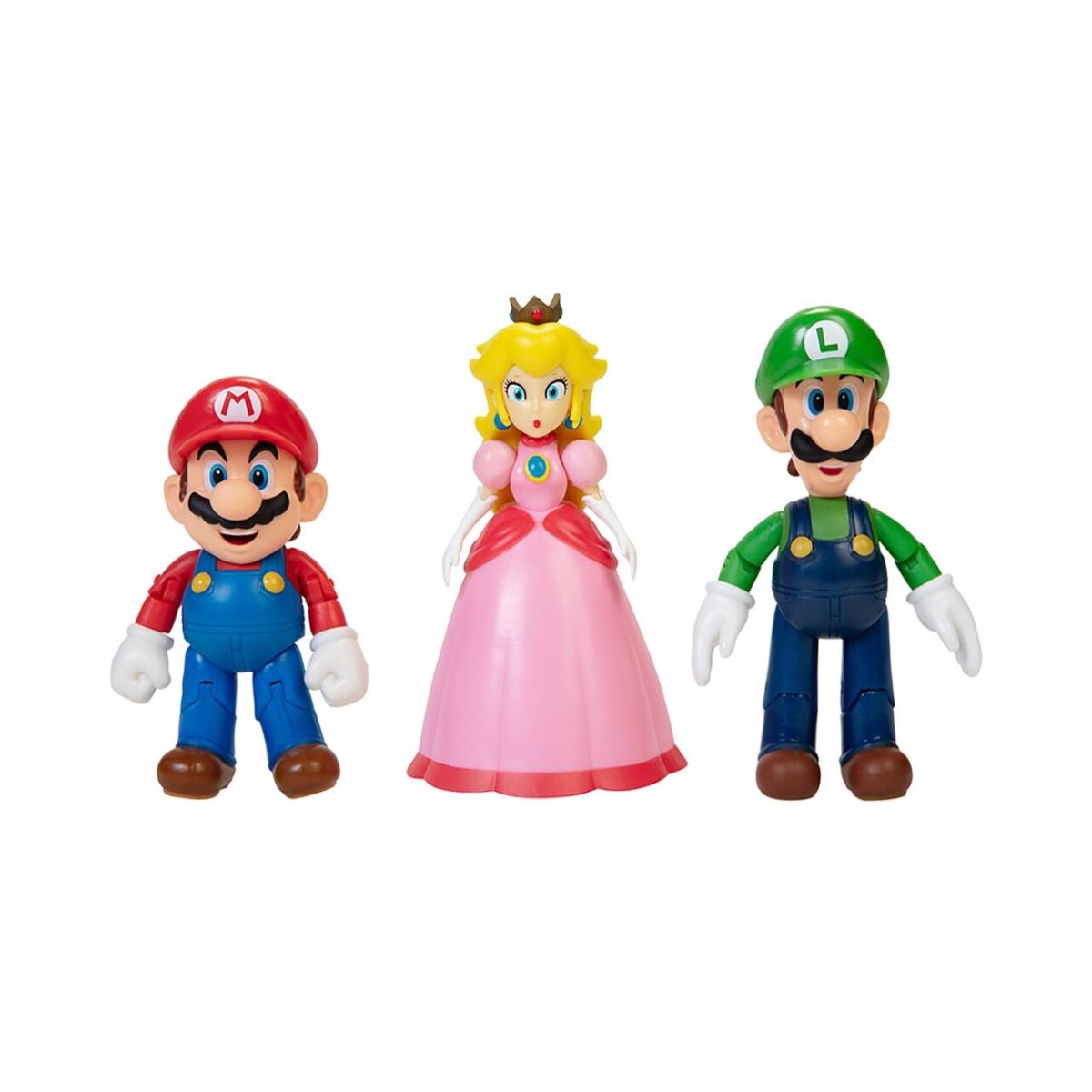 NINTENDO - Figura Mario Bros 4'' Pack x 3 Figuras Coleccionables Mario Bros Nintendo