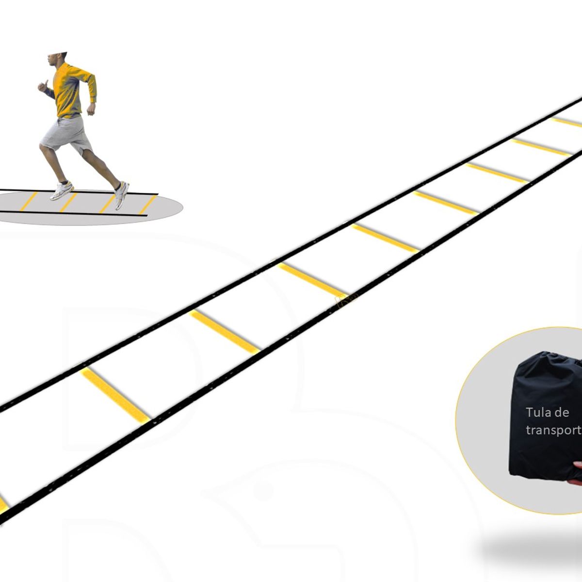 LAVEF - Escalera de Agilidad 10 Pasos Entrenamiento Deportivo