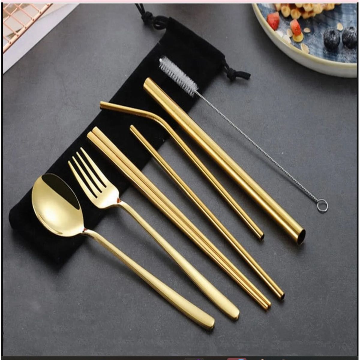 GENERAL - Cubiertos Portátiles con Estuche Perfectos para Oficina Colegio o Camping