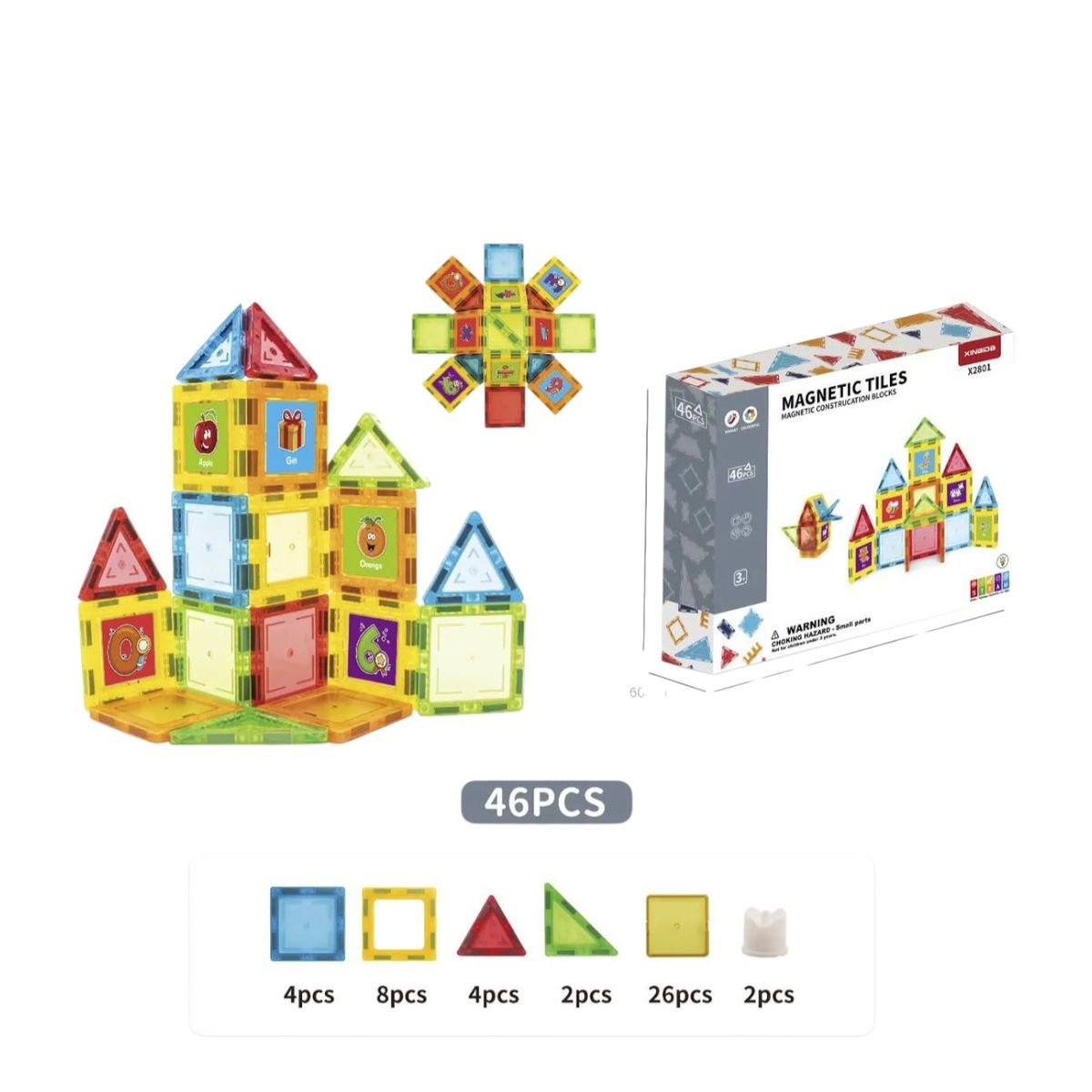 GENERICO - Bloques Magnéticas x 46 Piezas Laberinto y Luces