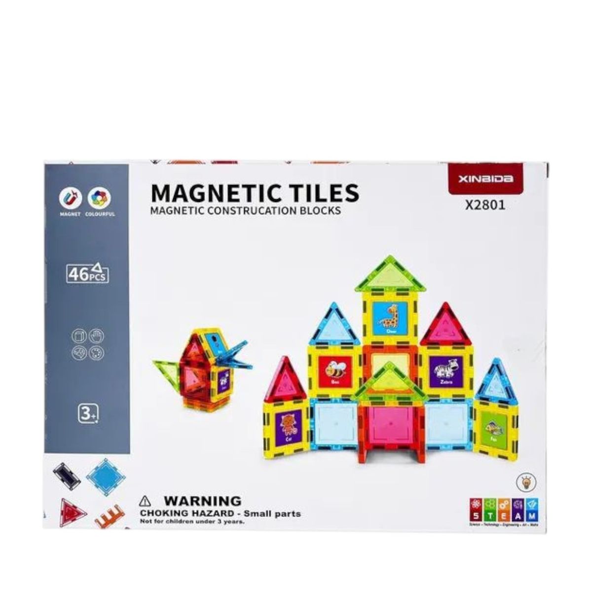 GENERICO - Bloques Magnéticas x 46 Piezas Laberinto y Luces