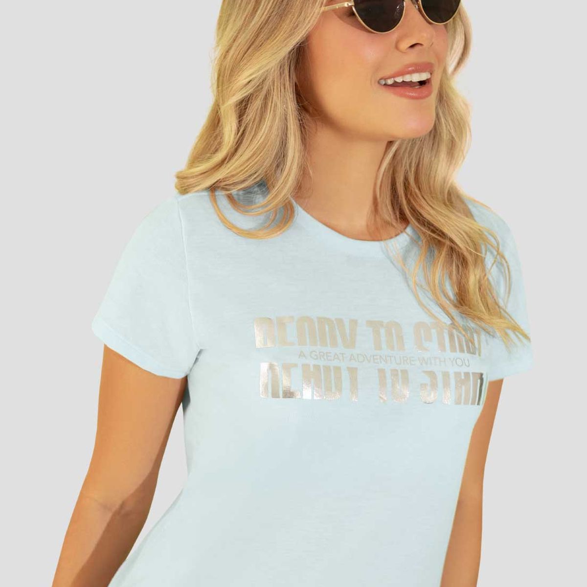 ATYPICAL - Camiseta Mujer Azul Baby Atypical 112599