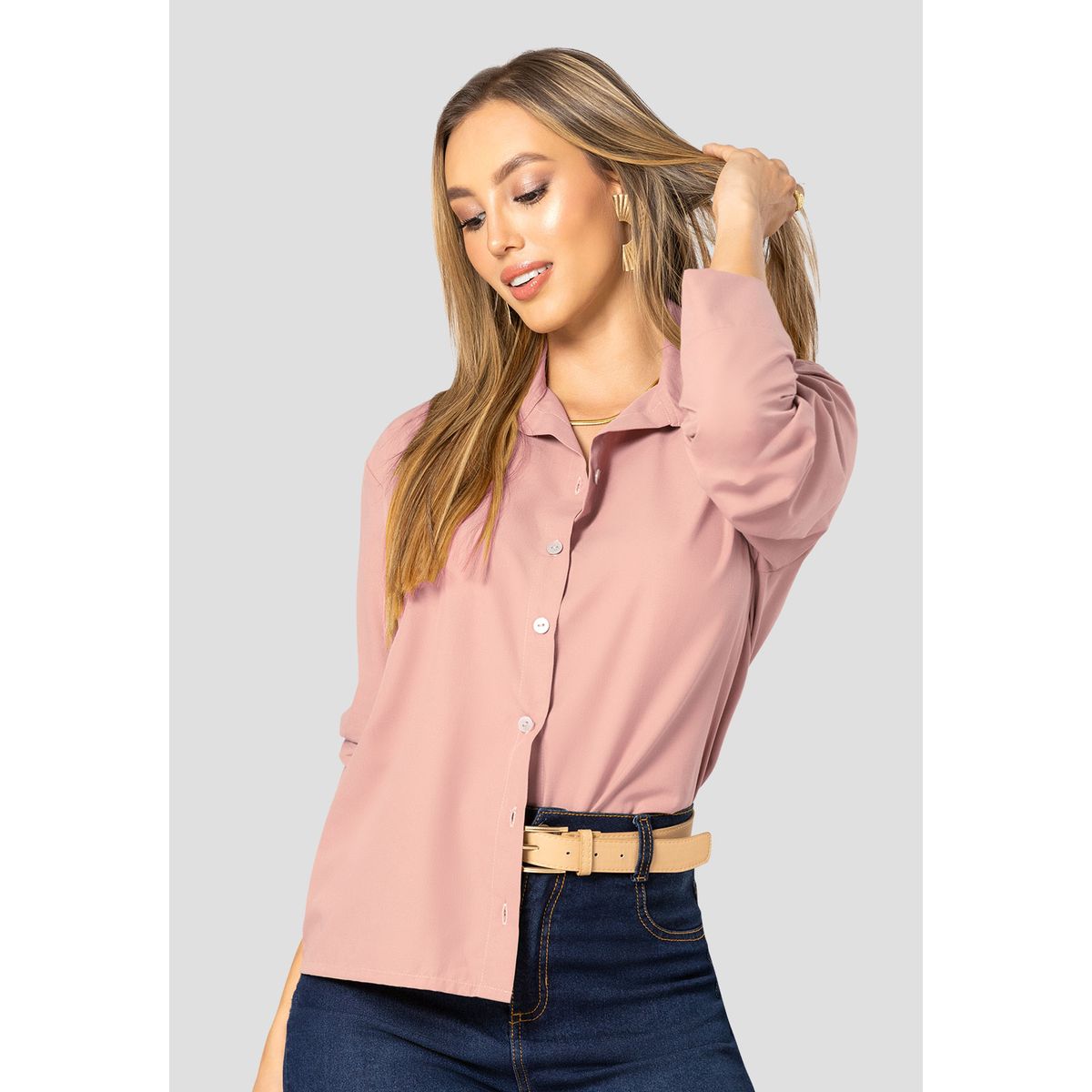MARKETING PERSONAL - Camisa Mujer Rosa Polvo Mp 112500