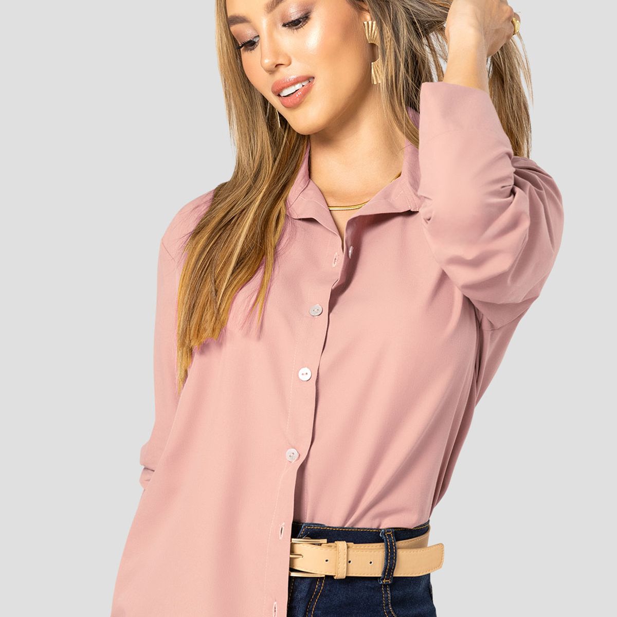 MARKETING PERSONAL - Camisa Mujer Rosa Polvo Mp 112500
