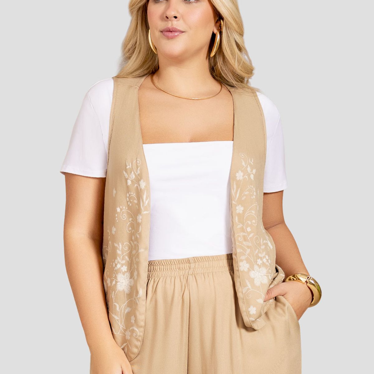 MARKETING PERSONAL - Chaleco Mujer Latte Mp 112257