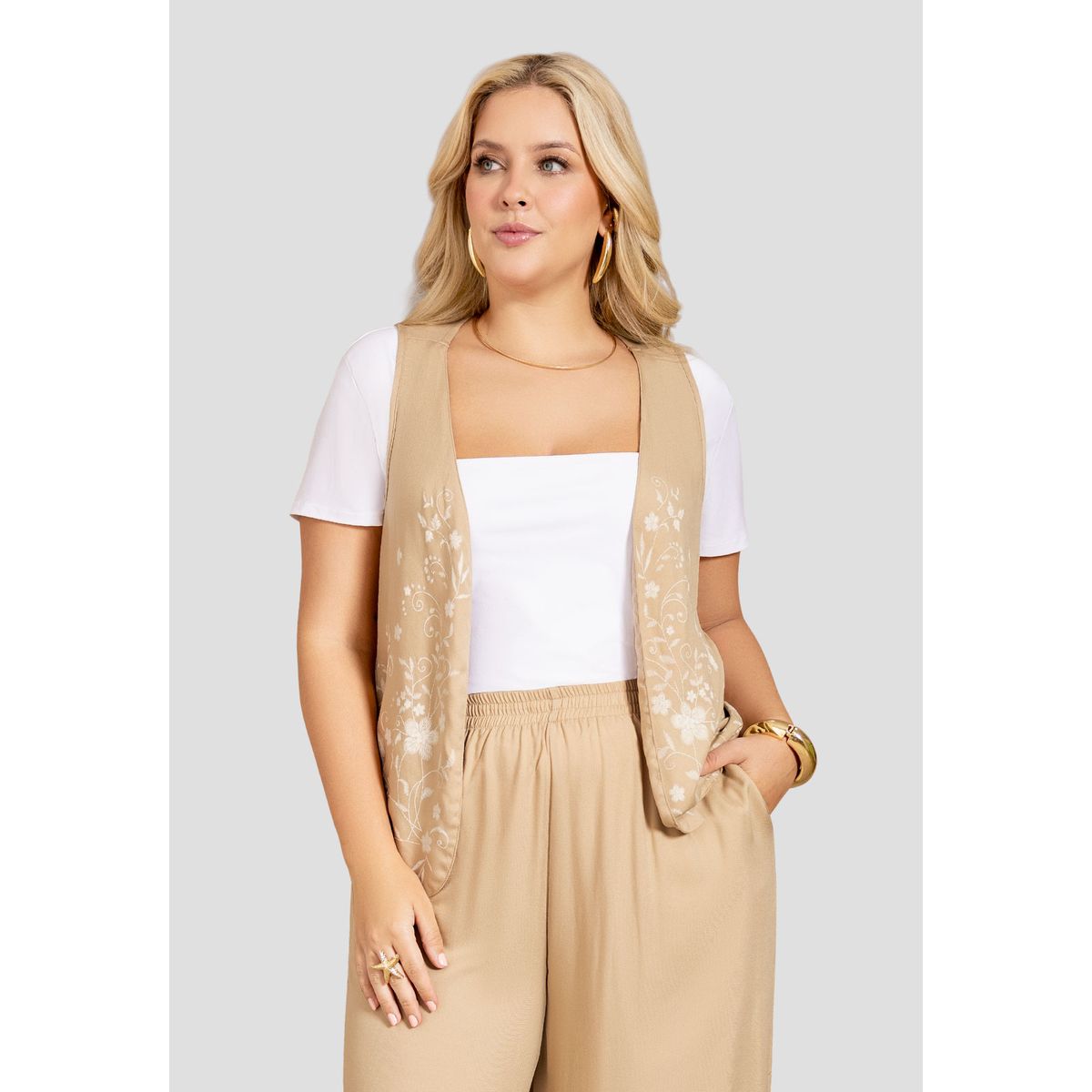 MARKETING PERSONAL - Chaleco Mujer Latte Mp 112257