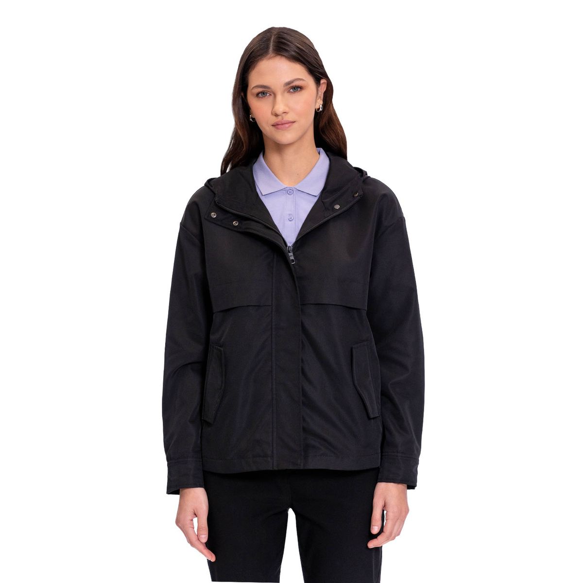 TOTTO - Chaqueta Ligera Con Capota Eva Negro Mujer Totto