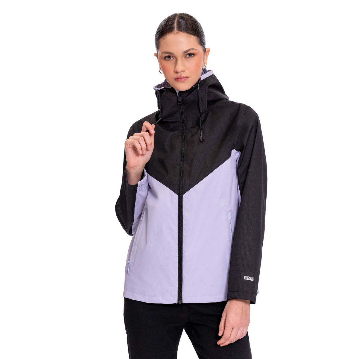 TOTTO - Chaqueta 100% Impermeable Con Capota Sally Negro Mujer Totto