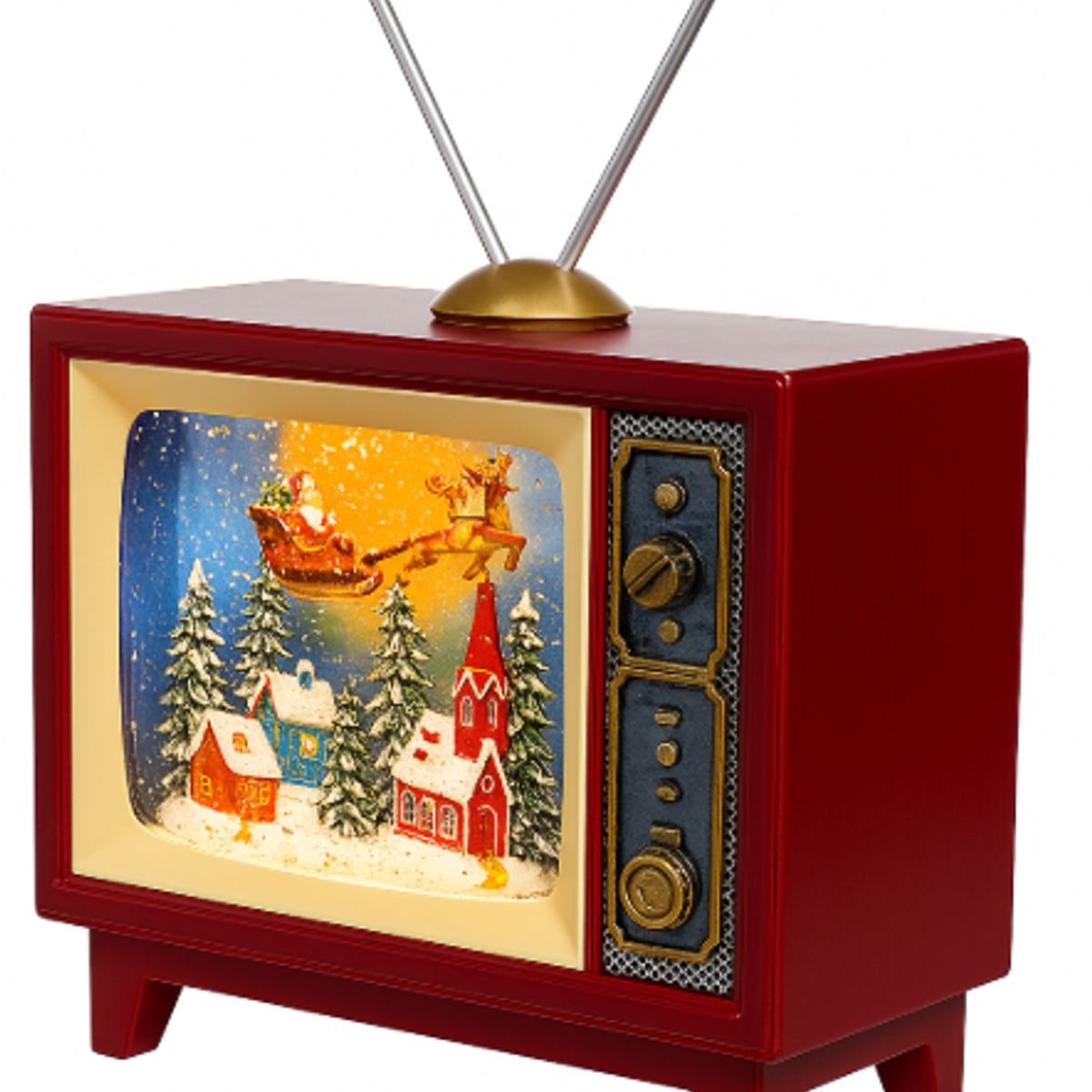 GENERICO - Televisor Navideño Decorativo Con Luz y Nieve, Adorno navideño elegante 59