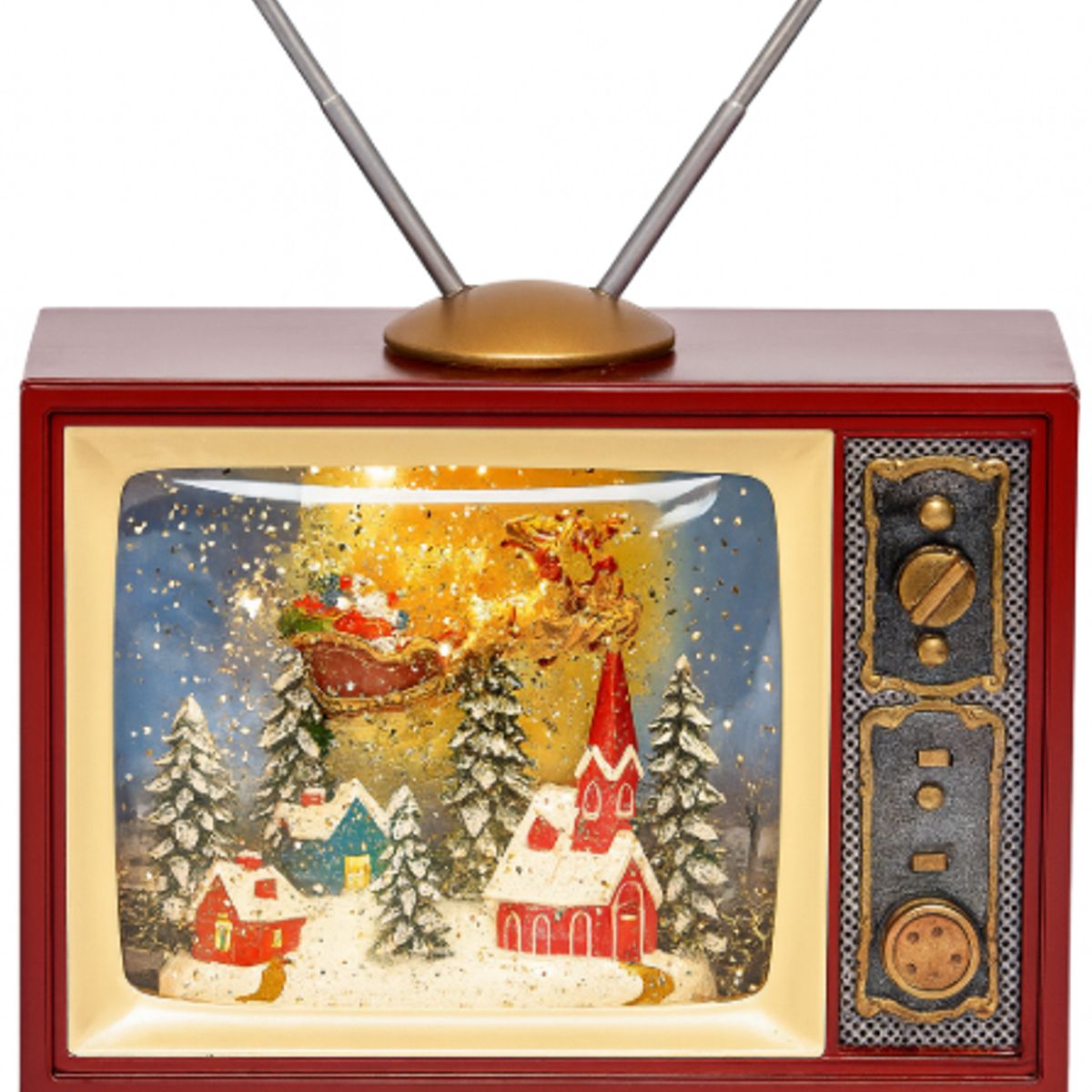 GENERICO - Televisor Navideño Decorativo Con Luz y Nieve, Adorno navideño elegante 59