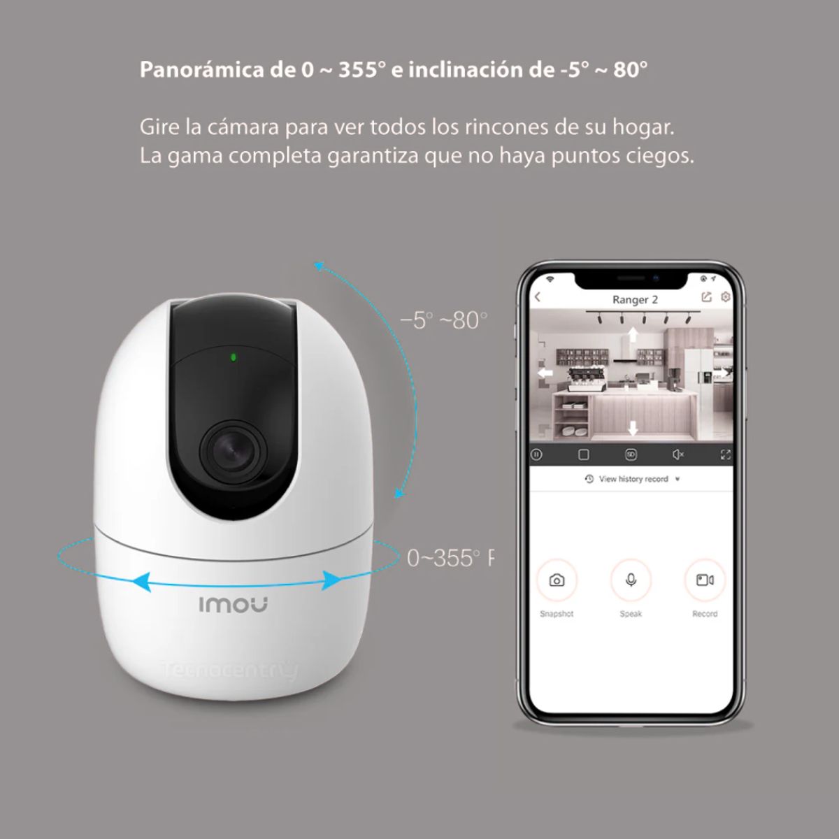 IMOU - CAMARA DE SEGURIDAD WIFI ROBOTICA 360° RESOLUCION 2K MICROFONO INCORPORADO VISION NOCTURNA