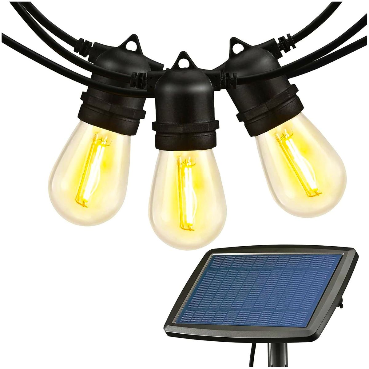 ONE PIXEL - Guirnalda De Luces Solares Exteriores 10 Bombillas Impermeable Jardín