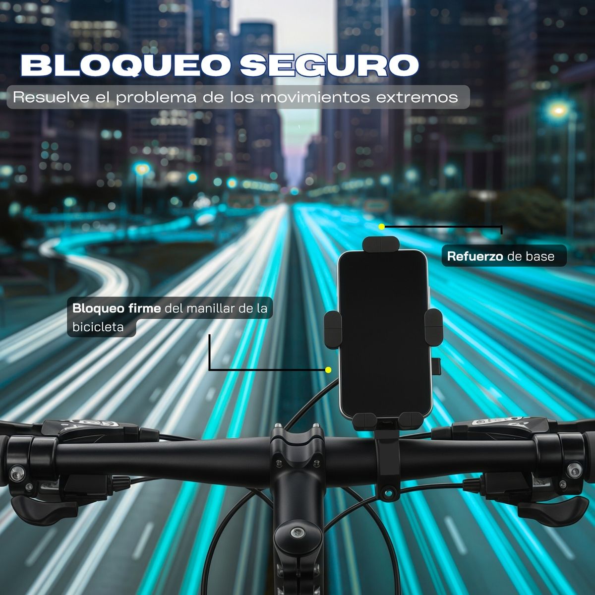 TECH - Soporte Base Celular Para Moto Bicicleta Ajustable
