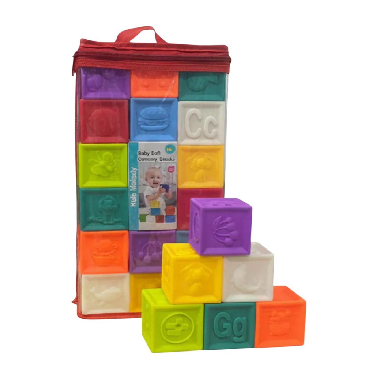 GENERICO - Juguete Didactico Bloques En Silicona X16pcs Para Bebe