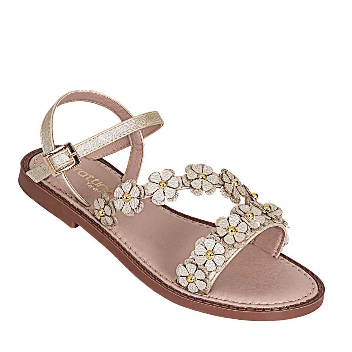 FRATTINI - Sandalia de niña Frattini Dorado sandbonsay