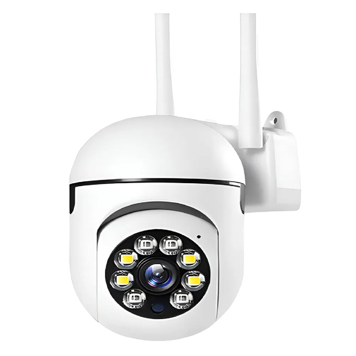 GENERICO - Cámara Seguridad Ip 2 Antenas 360 Wifi App V380 Blanco