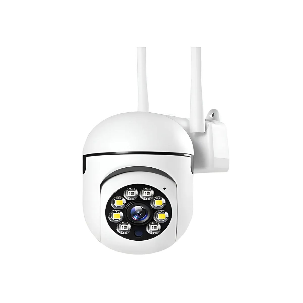 GENERICO - Cámara Seguridad Ip 2 Antenas 360 Wifi App V380 Blanco