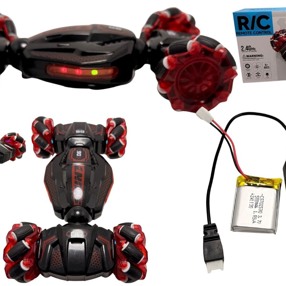 MAZUGI - Carro Loco Deportivo Pilas Incluidas Luces A Control Remoto Carro Loco Todo Terreno