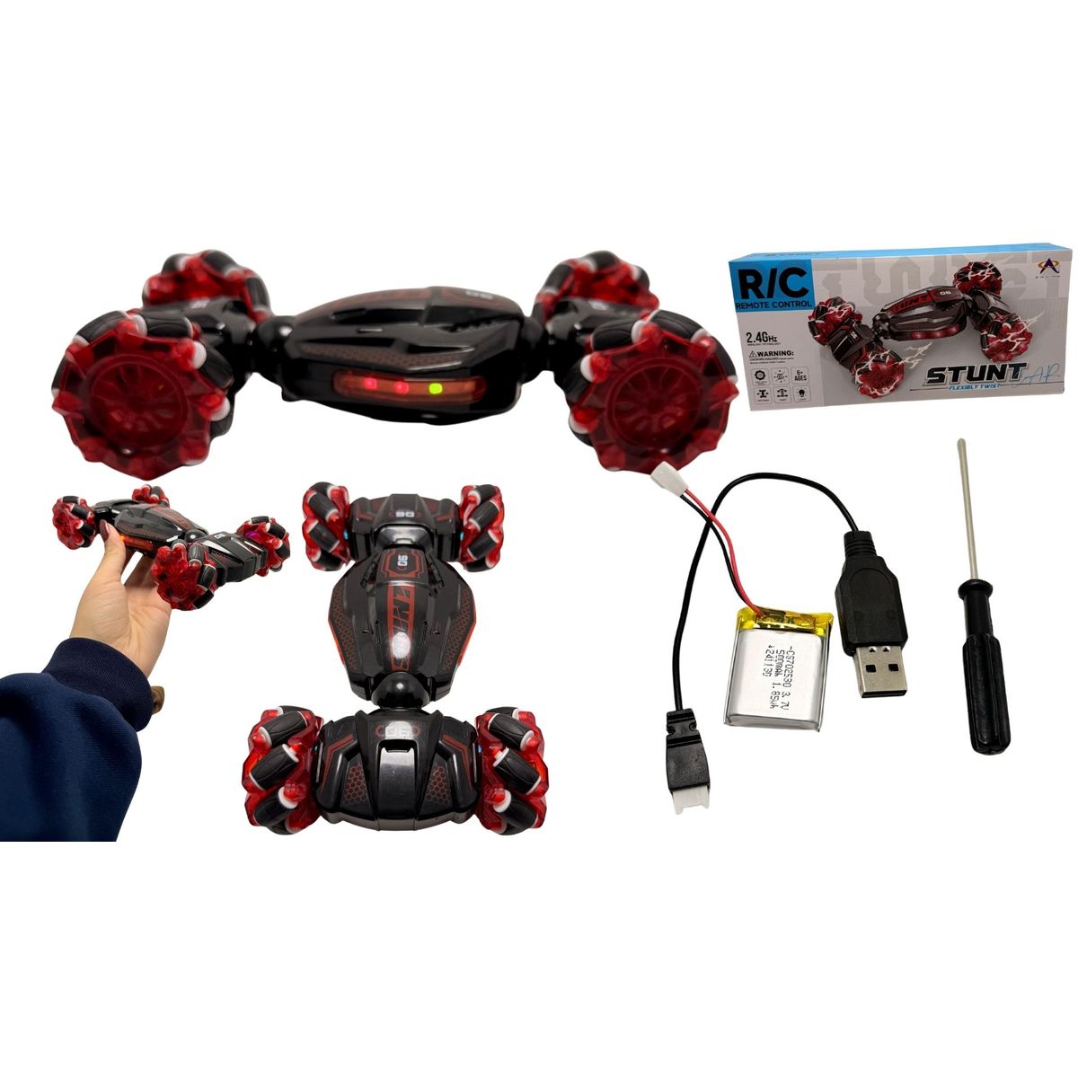 MAZUGI - Carro Loco Deportivo Pilas Incluidas Luces A Control Remoto Carro Loco Todo Terreno