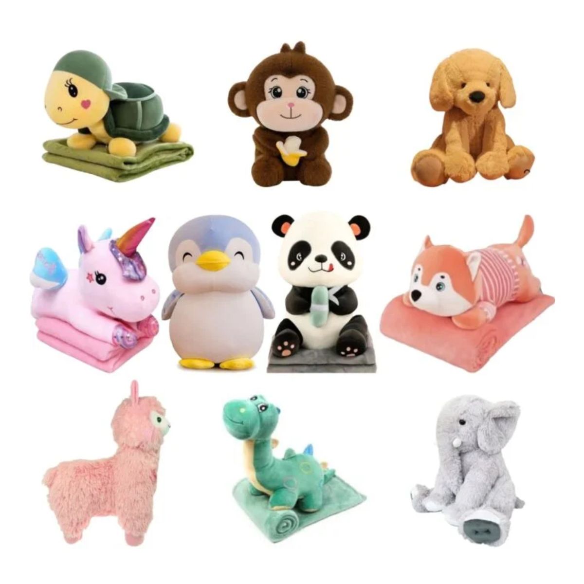 GENERICO - Peluche Animales + Cobija