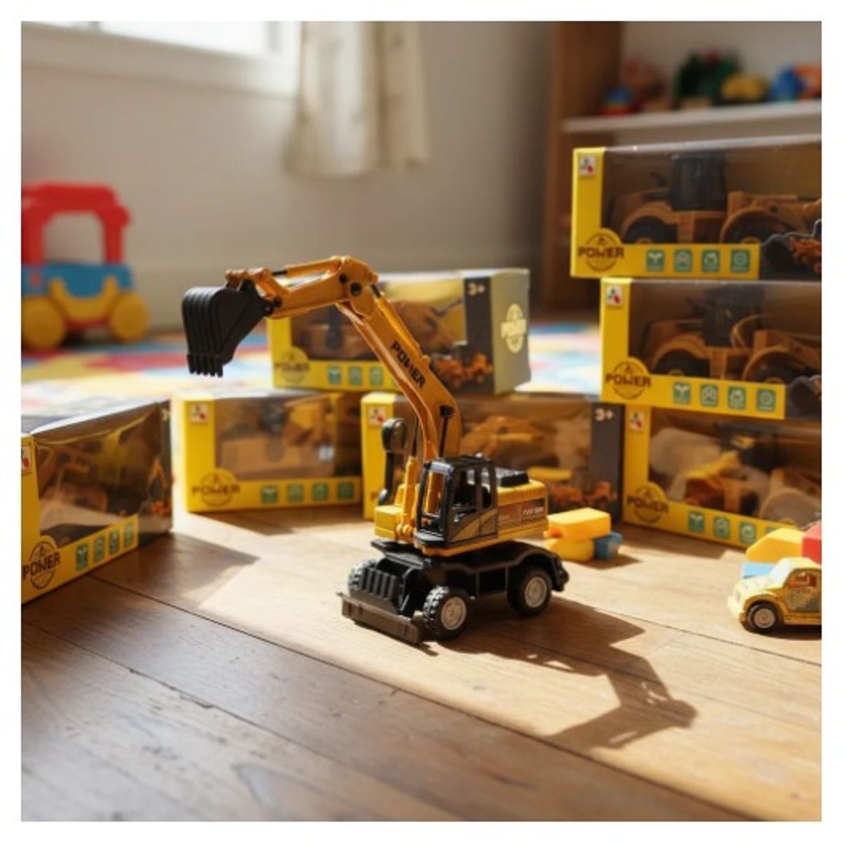 INFANTILES CAJUROMIX - Excavadora de pala De Juguete Maquinas A Escala