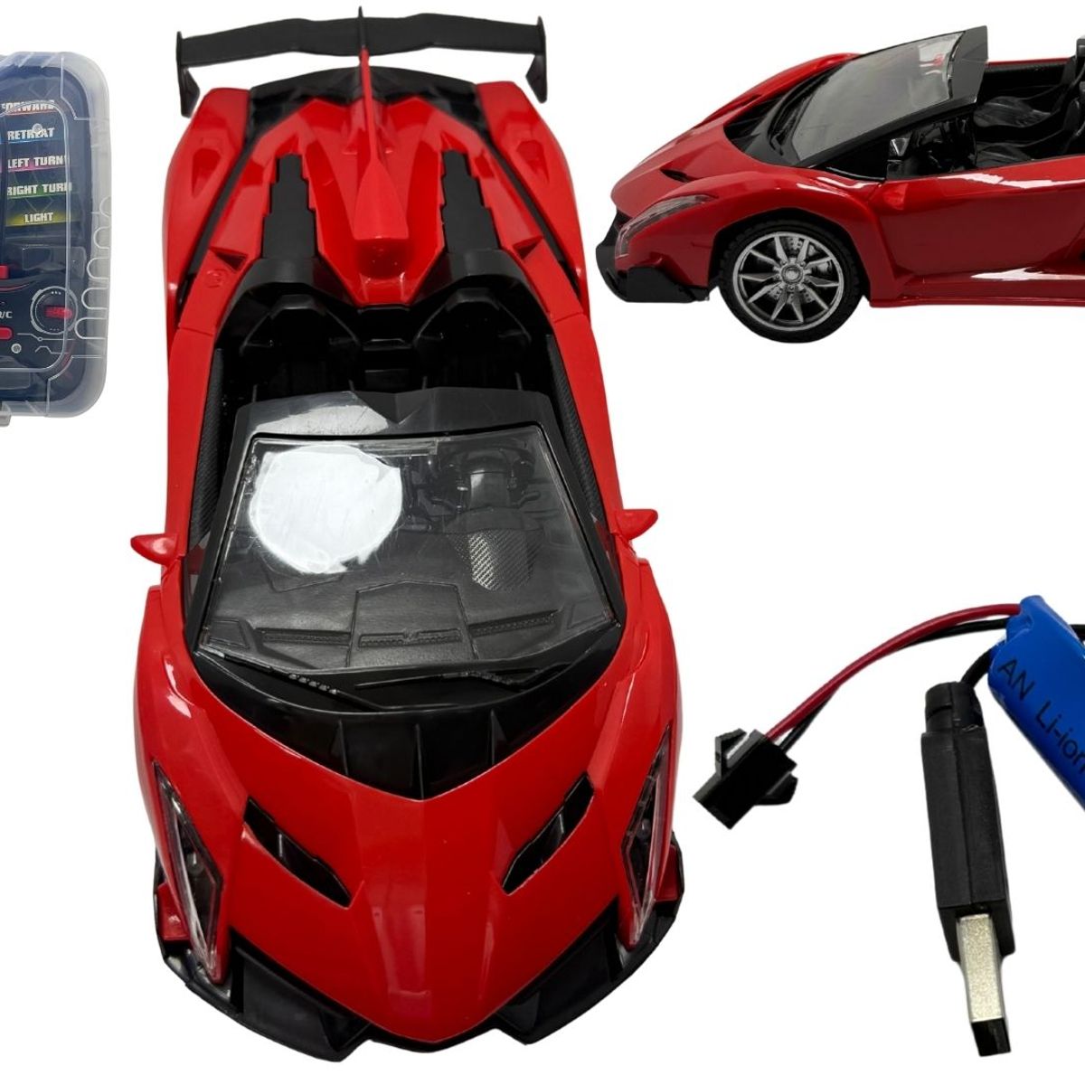 MAZUGI - Carro Deportivo Pila Recargable A Control Remoto De Plástico